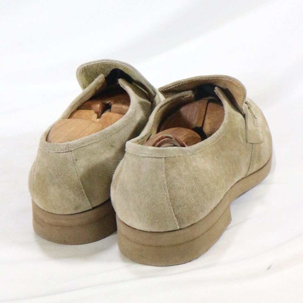 VTG GREEN COMFORT Tan Suede Mens Loafers 9 EEE Size 9 Extra Wide - Picture 5 of 8